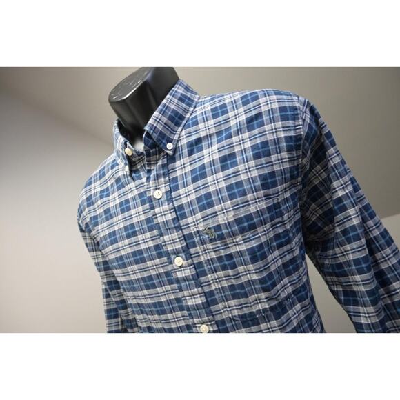 Abercrombie & Fitch Plaid Dress Shirt Muscle Fit Button Up Casual Mens Size XL - Picture 2 of 8